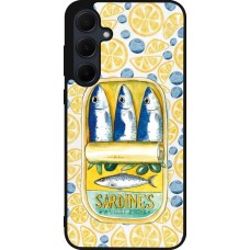 Samsung Galaxy A56 Case Hülle - Silikon schwarz Sardines in oil 2026