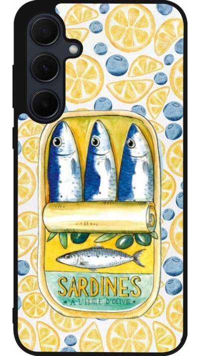 Samsung Galaxy A56 Case Hülle - Silikon schwarz Sardines in oil 2026