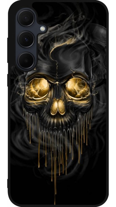 Coque Samsung Galaxy A56 - Silicone rigide noir Skull 02