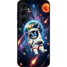 Coque Samsung Galaxy A56 - Silicone rigide noir VR SpaceCat Odyssey
