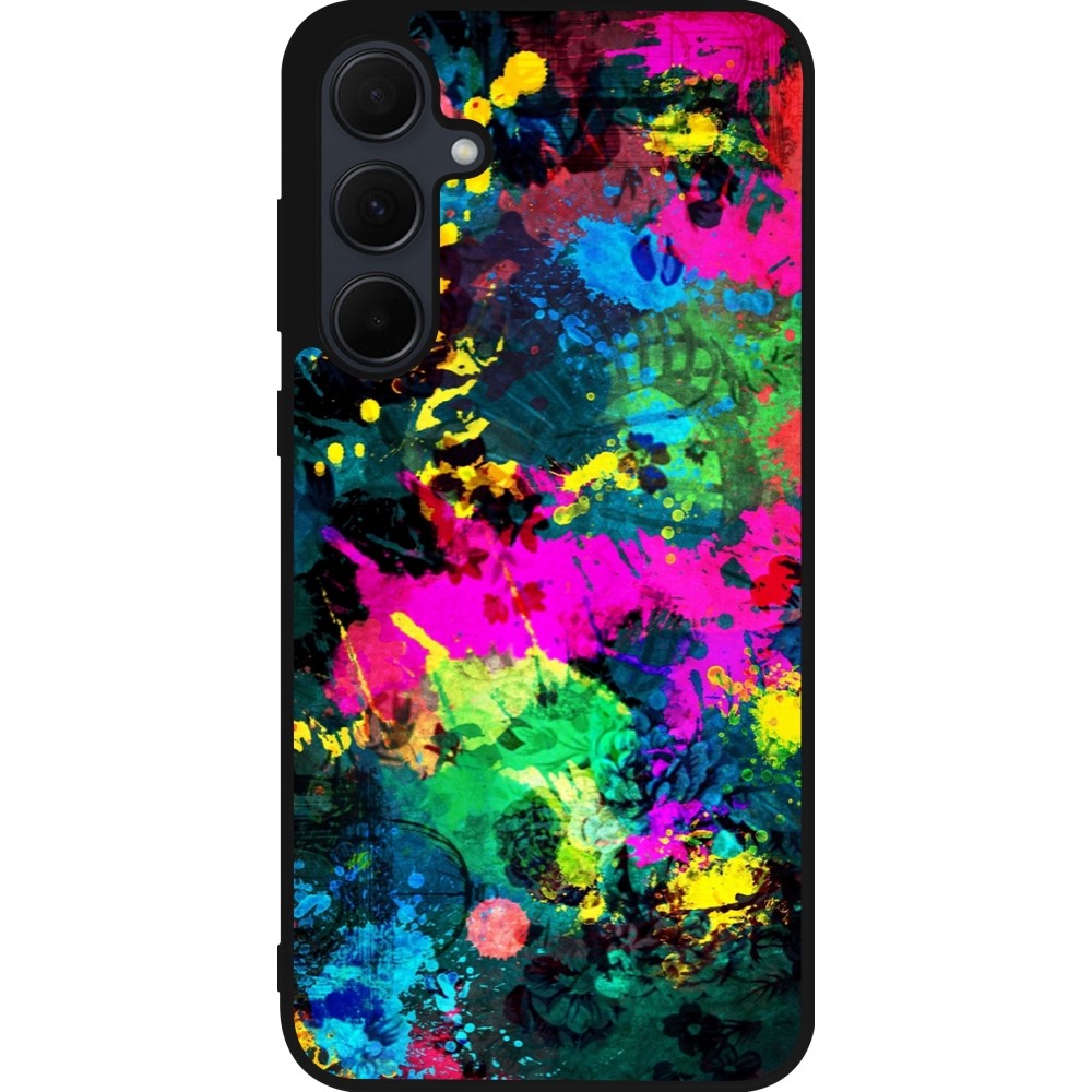 Coque Samsung Galaxy A56 - Silicone rigide noir Splash paint
