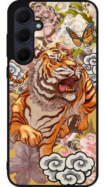 Coque Samsung Galaxy A56 - Silicone rigide noir Spring 23 japanese tiger