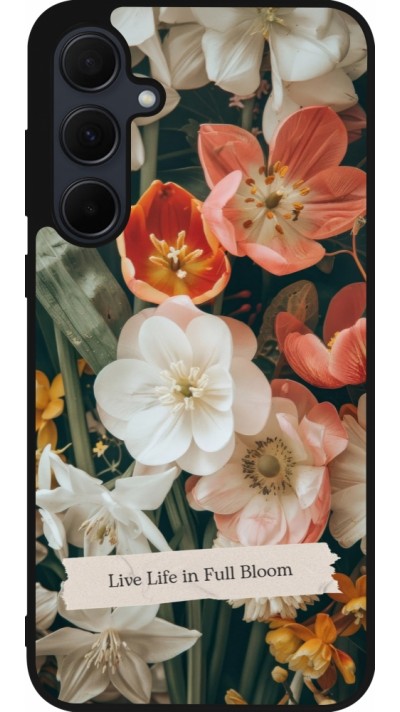Samsung Galaxy A56 Case Hülle - Silikon schwarz Full Bloom Spring 2026