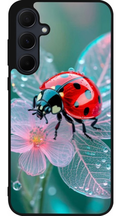 Samsung Galaxy A56 Case Hülle - Silikon schwarz Ladybird in bloom Spring 2026