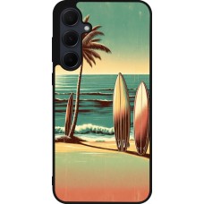 Coque Samsung Galaxy A56 - Silicone rigide noir Surf Paradise