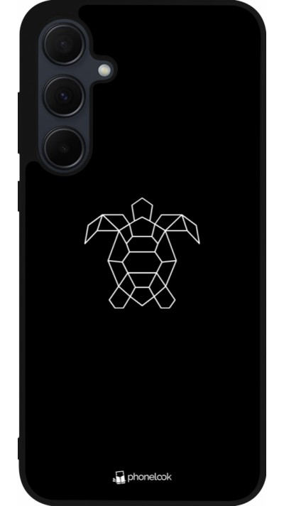 Coque Samsung Galaxy A56 - Silicone rigide noir Turtles lines on black