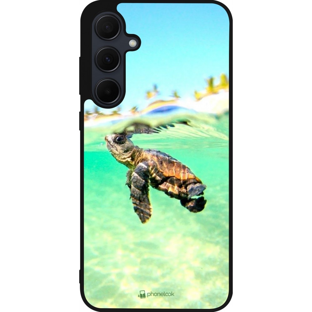 Coque Samsung Galaxy A56 - Silicone rigide noir Turtle Underwater