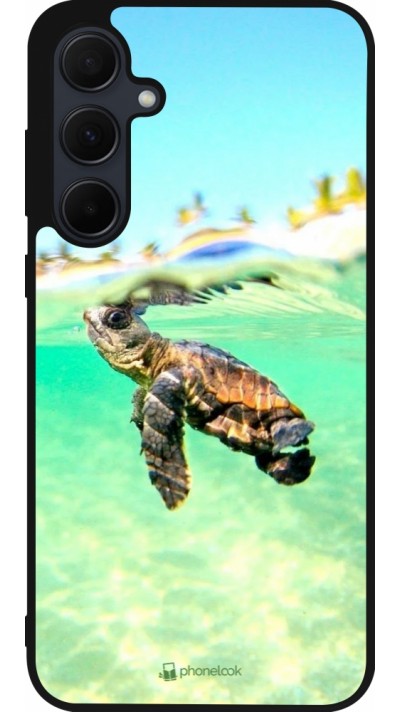 Coque Samsung Galaxy A56 - Silicone rigide noir Turtle Underwater