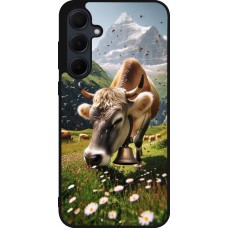 Samsung Galaxy A56 Case Hülle - Silikon schwarz Kuh Berg Wallis
