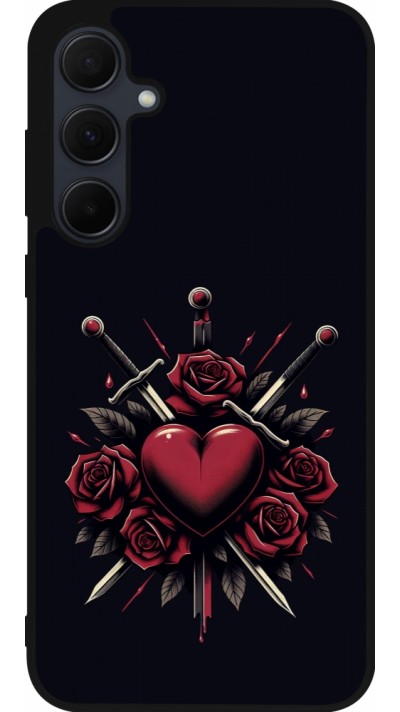 Samsung Galaxy A56 Case Hülle - Silikon schwarz Valentine 2024 gothic love