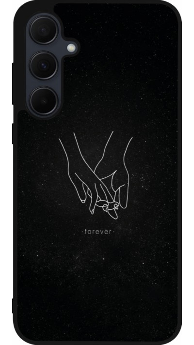 Coque Samsung Galaxy A56 - Silicone rigide noir Valentine 2023 hands forever
