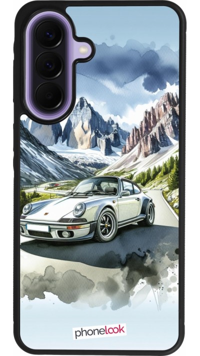 Coque Samsung Galaxy A57 5G - Silicone rigide noir Porsche 911 Mountain Watercolor