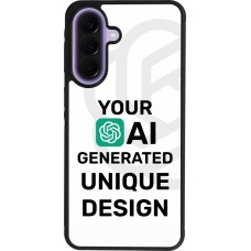 Coque Samsung Galaxy A57 5G - Silicone rigide noir Unique au monde générée par intelligence artificielle (AI) avec vos idées