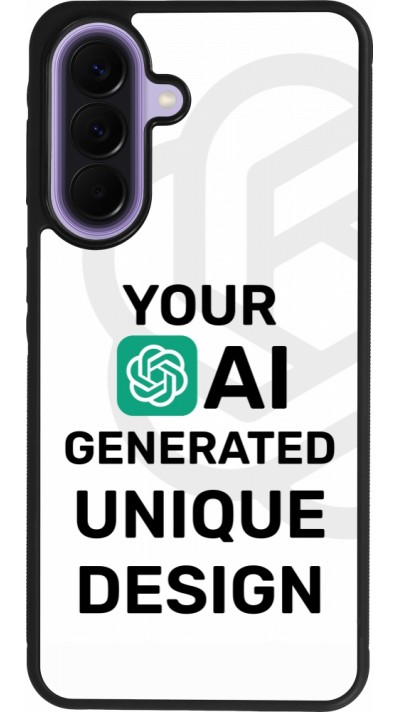 Coque Samsung Galaxy A57 5G - Silicone rigide noir Unique au monde générée par intelligence artificielle (AI) avec vos idées