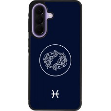 Coque Samsung Galaxy A57 5G - Silicone rigide noir Astrologie Poissons