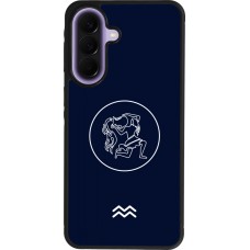 Coque Samsung Galaxy A57 5G - Silicone rigide noir Astrologie Verseau