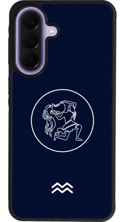 Coque Samsung Galaxy A57 5G - Silicone rigide noir Astrologie Verseau