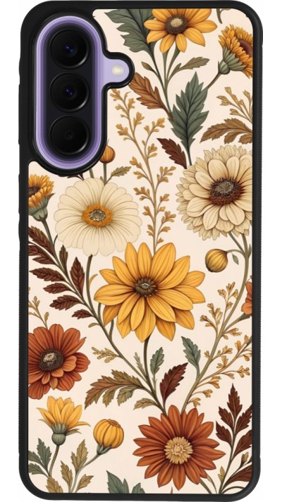 Coque Samsung Galaxy A57 5G - Silicone rigide noir Autumn 25 Flower pattern
