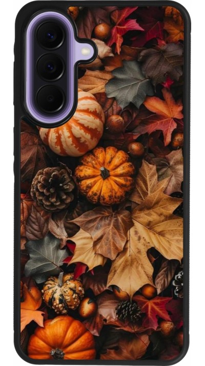 Coque Samsung Galaxy A57 5G - Silicone rigide noir Autumn 25 Pumpkin