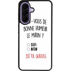 Coque Samsung Galaxy A57 5G - Silicone rigide noir Bonne humeur matin