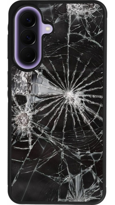Coque Samsung Galaxy A57 5G - Silicone rigide noir Broken Screen