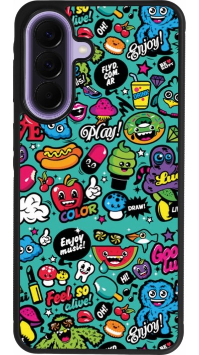 Coque Samsung Galaxy A57 5G - Silicone rigide noir Cartoons old school