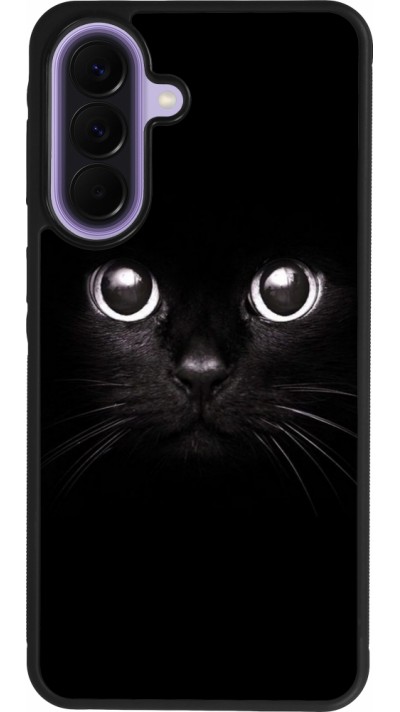 Coque Samsung Galaxy A57 5G - Silicone rigide noir Cat eyes