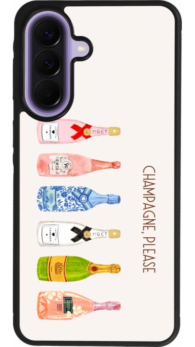 Coque Samsung Galaxy A57 5G - Silicone rigide noir Champagne Please