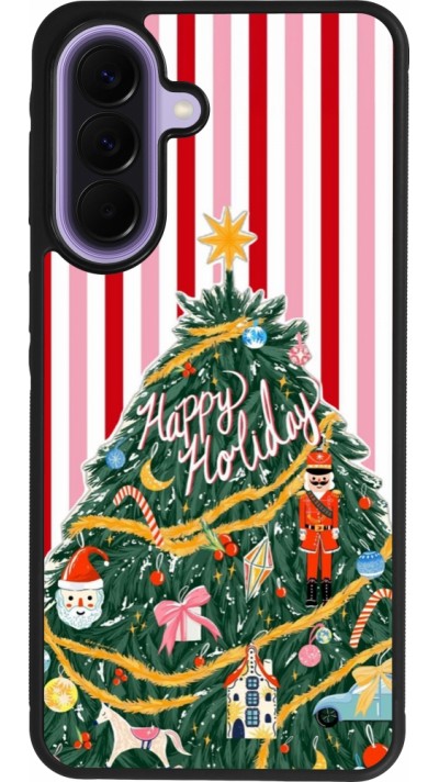 Coque Samsung Galaxy A57 5G - Silicone rigide noir Christmas 25 Happy Holiday