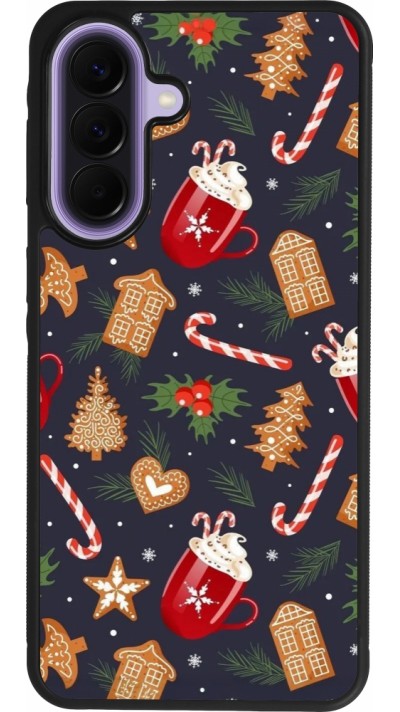 Coque Samsung Galaxy A57 5G - Silicone rigide noir Christmas 25 Pattern Gingerbread House