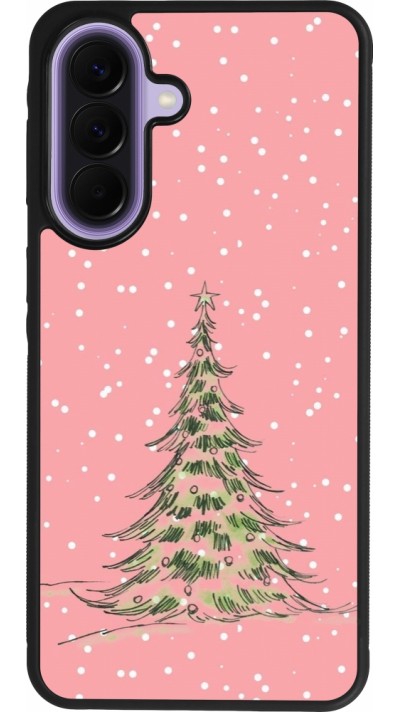 Coque Samsung Galaxy A57 5G - Silicone rigide noir Christmas 25 Pink Tree