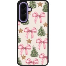 Coque Samsung Galaxy A57 5G - Silicone rigide noir Christmas 25 Vintage Ribbons
