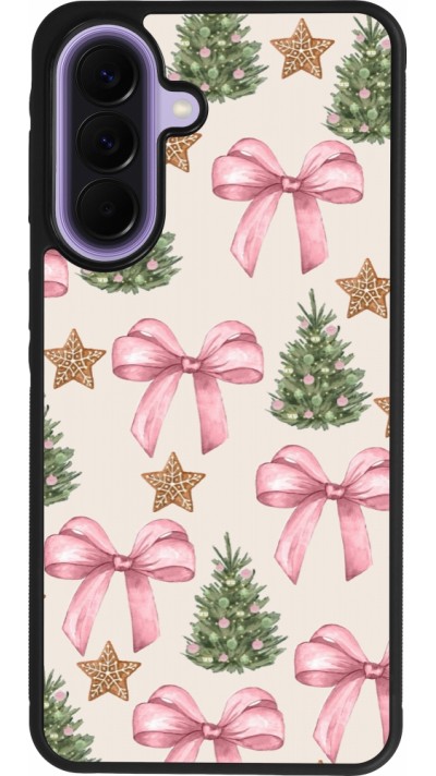 Coque Samsung Galaxy A57 5G - Silicone rigide noir Christmas 25 Vintage Ribbons