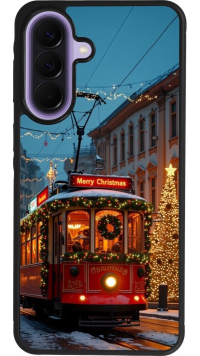 Coque Samsung Galaxy A57 5G - Silicone rigide noir Christmas 25 Xmas Train
