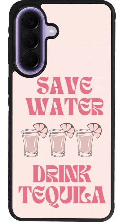 Coque Samsung Galaxy A57 5G - Silicone rigide noir Cocktail Save Water Drink Tequila