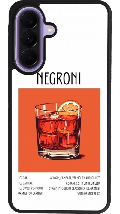 Coque Samsung Galaxy A57 5G - Silicone rigide noir Cocktail recette Negroni