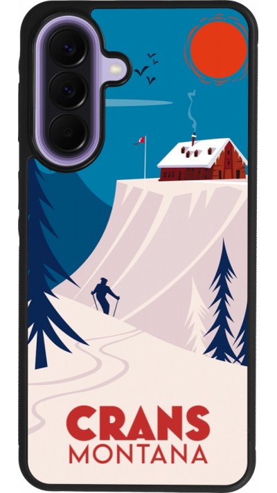 Coque Samsung Galaxy A57 5G - Silicone rigide noir Crans-Montana Cabane