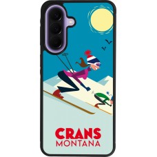 Coque Samsung Galaxy A57 5G - Silicone rigide noir Crans-Montana Ski Downhill