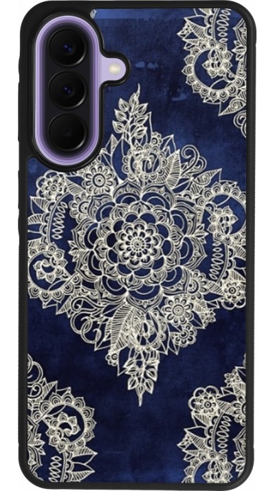 Coque Samsung Galaxy A57 5G - Silicone rigide noir Cream Flower Moroccan