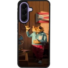 Coque Samsung Galaxy A57 5G - Silicone rigide noir Dancing frog DTMF