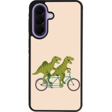Coque Samsung Galaxy A57 5G - Silicone rigide noir Dinosaurs on bikes 2026