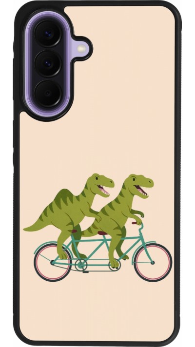 Coque Samsung Galaxy A57 5G - Silicone rigide noir Dinosaurs on bikes 2026