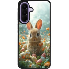 Coque Samsung Galaxy A57 5G - Silicone rigide noir Easter 2026 Rabbit in the garden