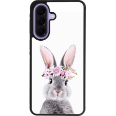 Coque Samsung Galaxy A57 5G - Silicone rigide noir Easter 2023 flower bunny