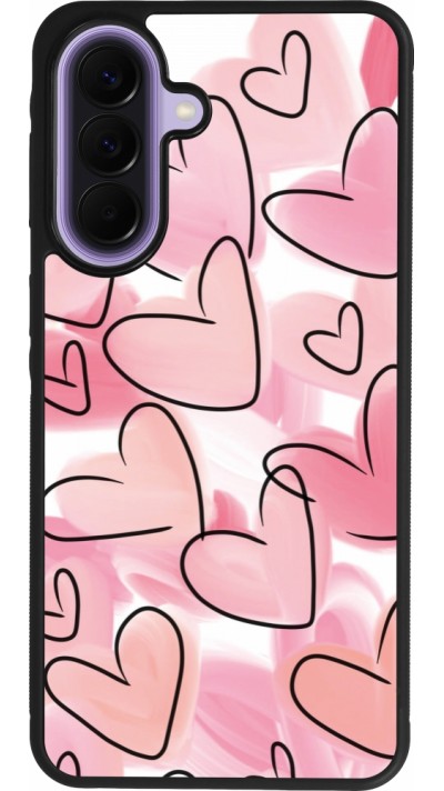 Coque Samsung Galaxy A57 5G - Silicone rigide noir Easter 2023 pink hearts