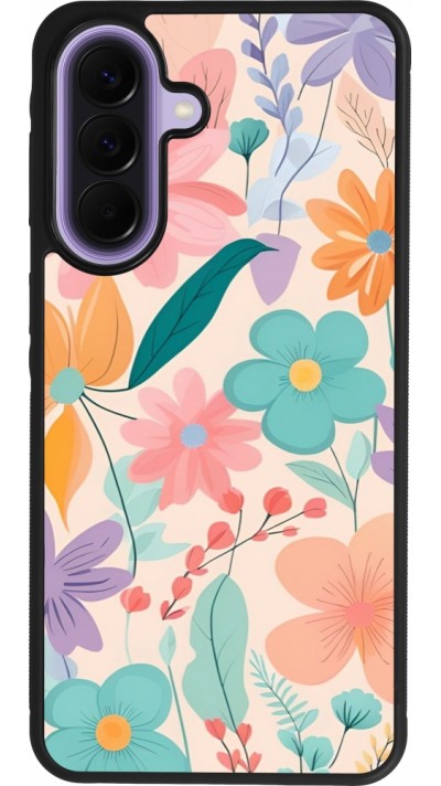 Coque Samsung Galaxy A57 5G - Silicone rigide noir Easter 2024 spring flowers