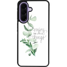 Coque Samsung Galaxy A57 5G - Silicone rigide noir Enjoy the little things