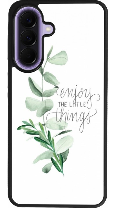 Coque Samsung Galaxy A57 5G - Silicone rigide noir Enjoy the little things