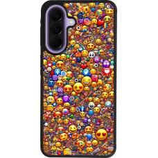 Coque Samsung Galaxy A57 5G - Silicone rigide noir Emoji mixed