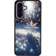 Coque Samsung Galaxy A57 5G - Silicone rigide noir Flocon Solaire Éclat